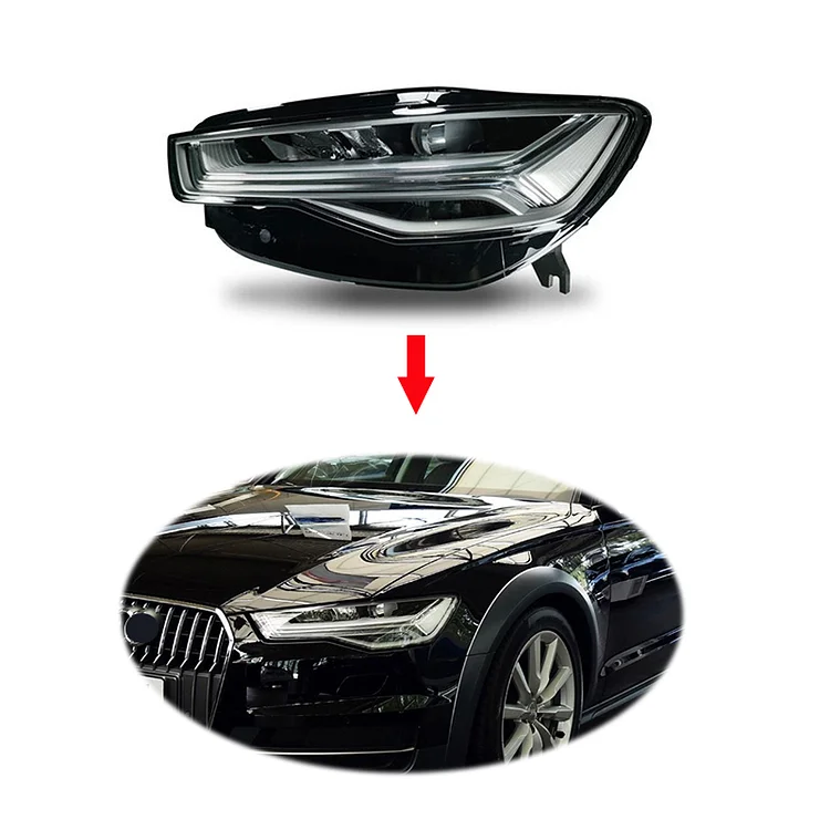 Original LED head light head lamp half assembly for Audi A6 C7PA C7 PA 2016-2018 headlight headlamp L4GD941773 L4GD941774 FOR REPLACEMENT ITN Auto
