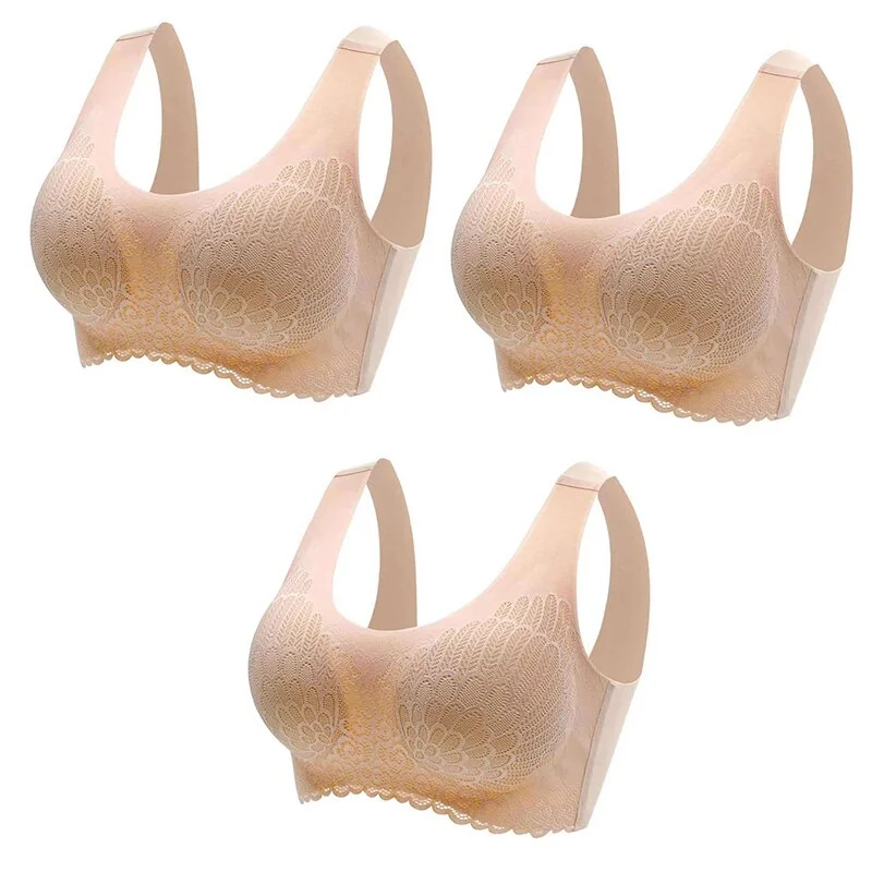 Billionm pcs/lot Women Latex Bra Seamless Bras For Women Underwear Push Up No Trace Bralette With Pad Vest Comfort Top Sport Bra