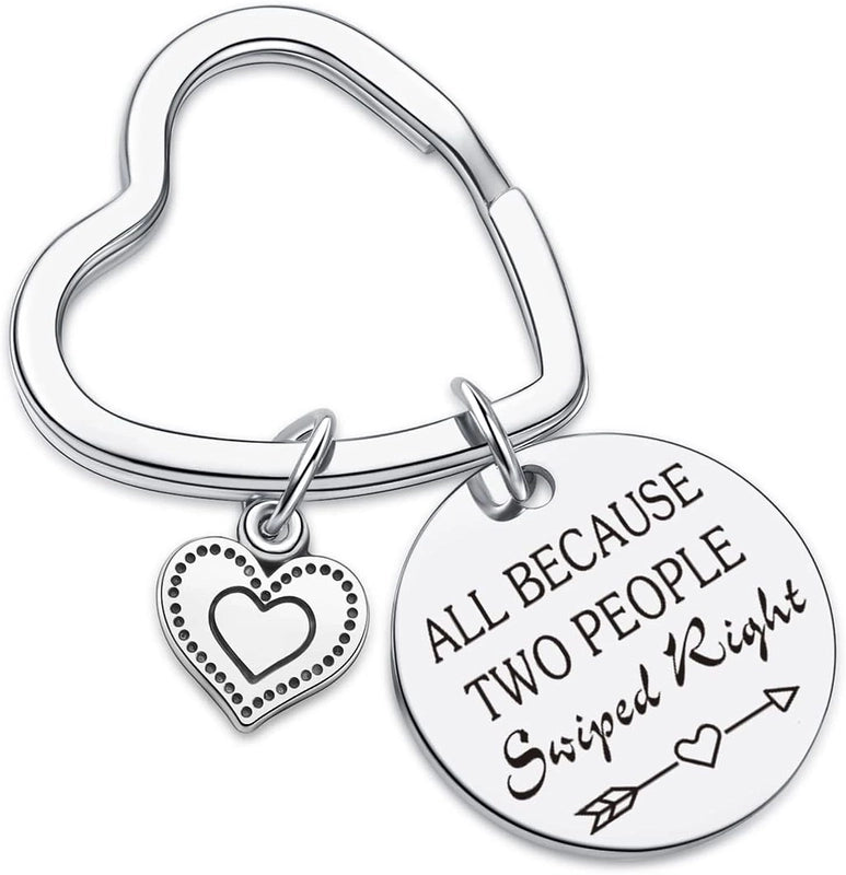 Minimalist Letter Heart Shape 201 Stainless Steel Valentine’S Day Unisex Keychain