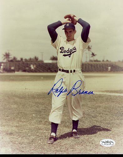 Ralph Branca Brooklyn Dodgers Signed Jsa Sticker 8x10 Photo Poster painting Authentic Autograph