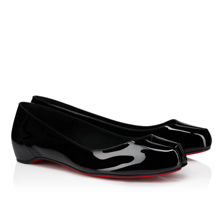 Women's  flat split toe shoes women's pig's hoof horseshoe shallow slip-on height-enhancing ballet Red bottom shoes VOCOSI VOCOSI