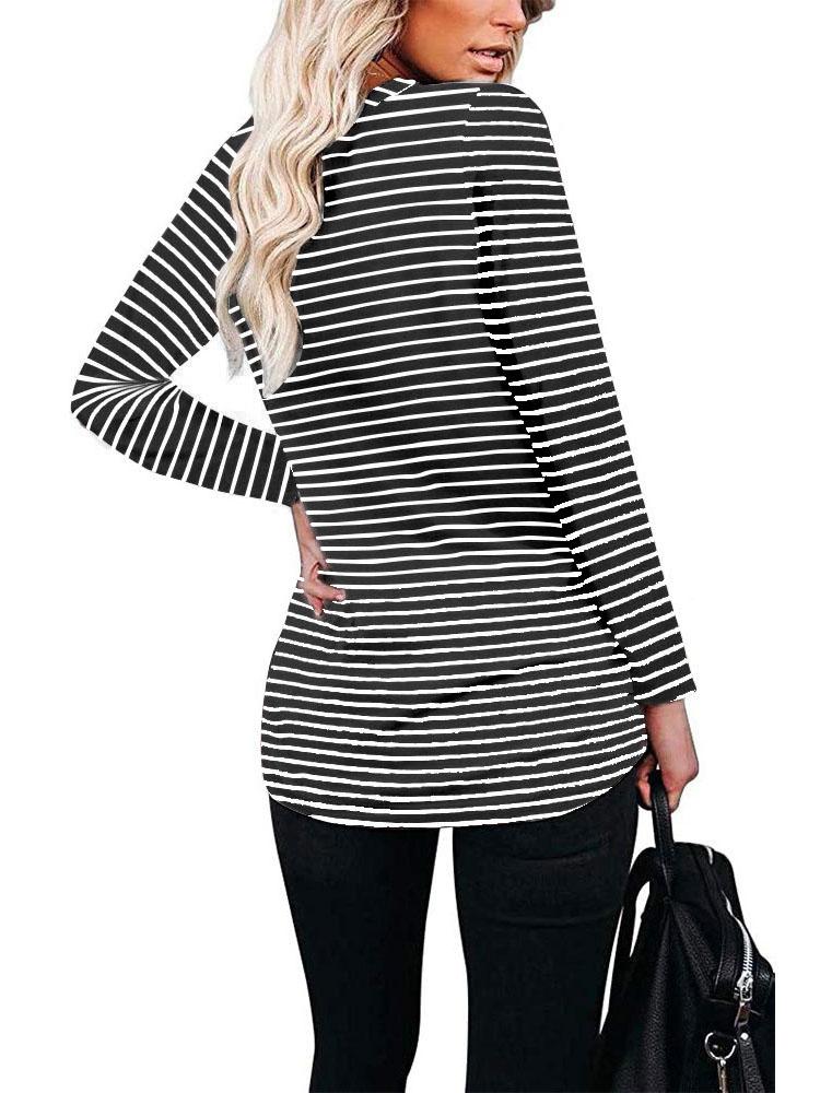 Women Half Sleeve V-neck Solid Color Dress