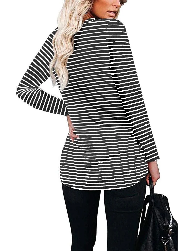 Women Half Sleeve V-neck Solid Color Dress