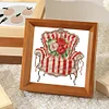 12pcs Flowers DIY Mini Round Diamond Painting Table Decor No Frame15x15cm