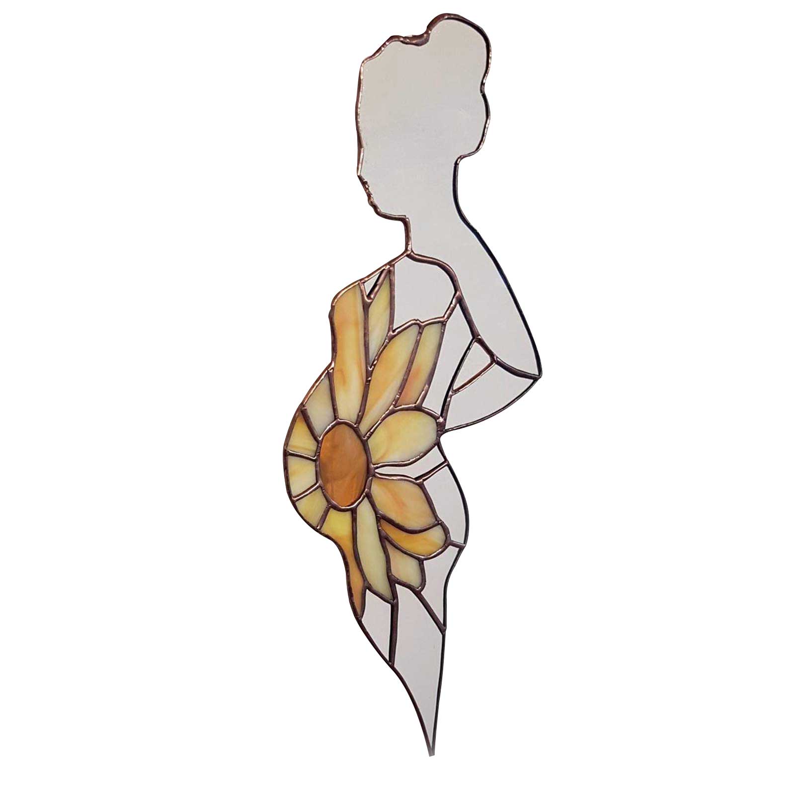 

Pregnant Woman Stained Glass Sunflower Mom Charms for Window, 501 Original