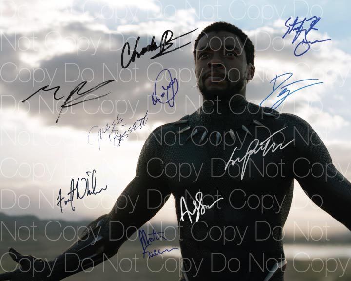 Black Panther signed Photo Poster painting Chadwick Boseman 8X10 poster picture autograph RP 2