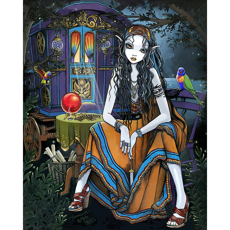 Girl 40*50CM (Canvas) Full Round Drill Diamond Painting gbfke