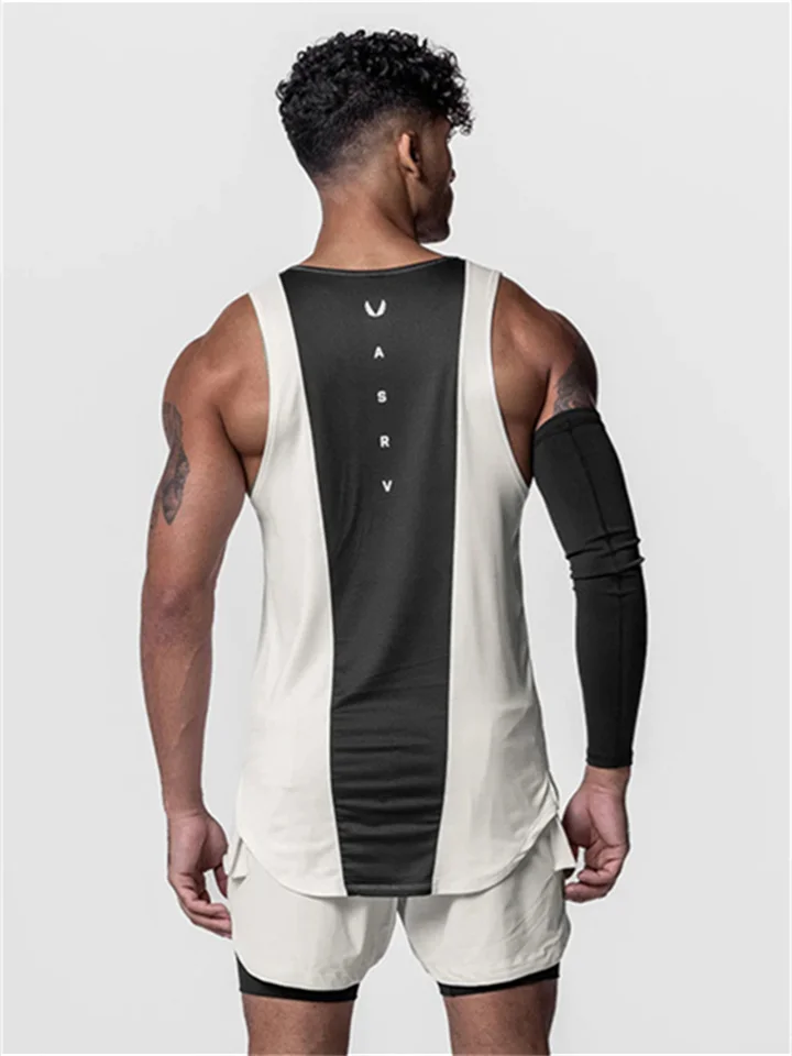 Summer Men's Sports Undershirt Tide Quick Dry Breathable Oblique Hem Sleeveless T-shirt Men Round Neck Running Fitness Undershirt Men | 168DEAL