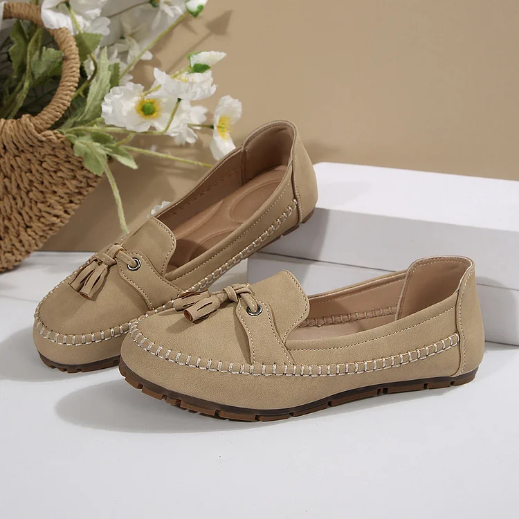🔥Comfortable soft loafers for women in vintage style with bow