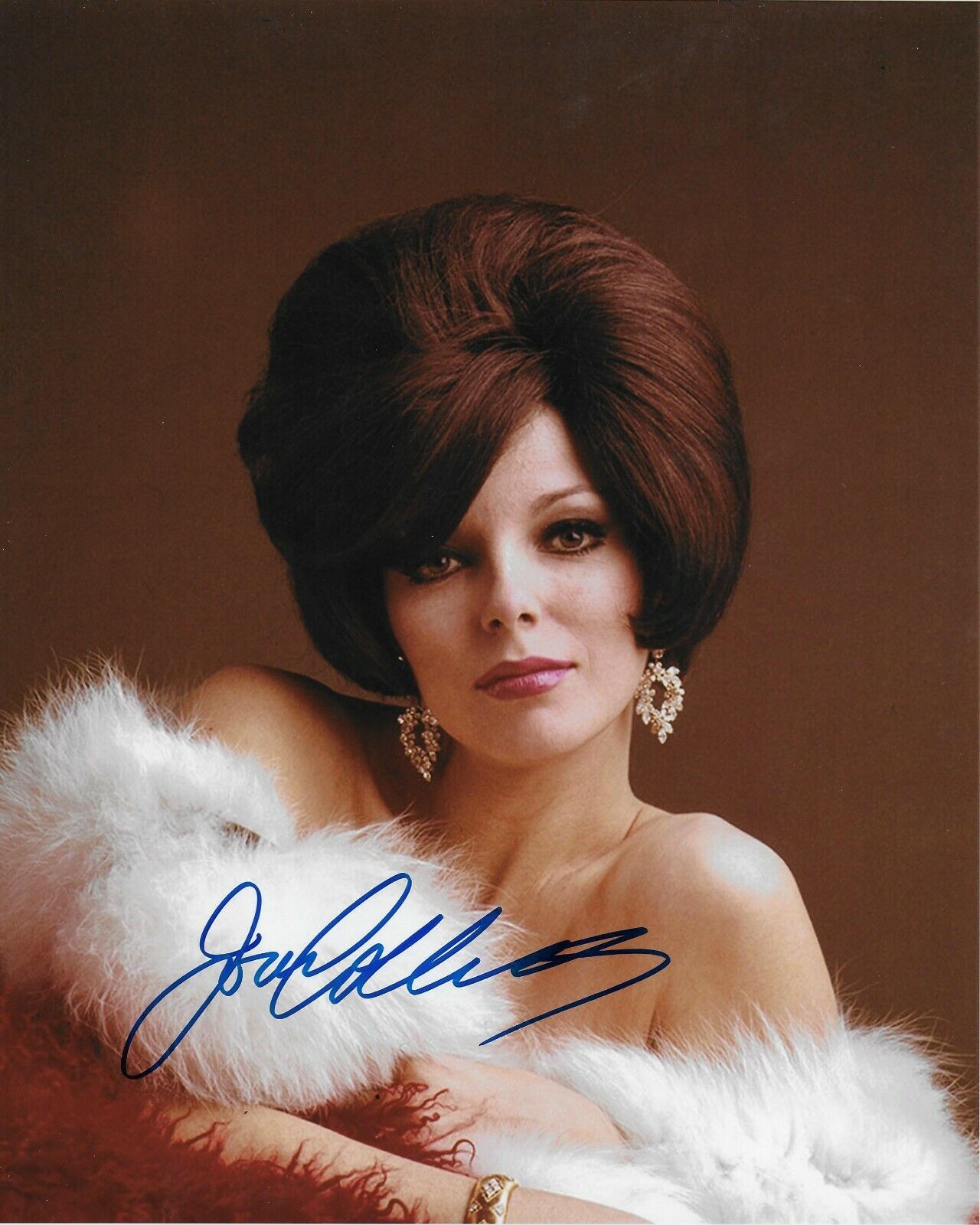 Joan Collins Original Autographed 8X10 Photo Poster painting #20 signed @Hollywood Show -Dynasty