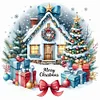 (Multi-Style)Christmas Cottage-14CT Counted Cross Stitch 40*40cm/15.75*15.75in tapestrymarket