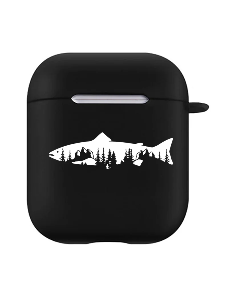 Fish Printed Forested Earphone Case in  mildstyles