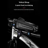 PU Hard Shell Bicycle Front Frame Bag Waterproof Touch Screen Handlebar Holder