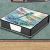 Leather Dragonfly Diamond Painting Notecard Box Rhinestones Post It Dispenser