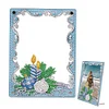 Floral Special Shape Diamond Painting Photo Frame Home Decor (Christmas Blue)