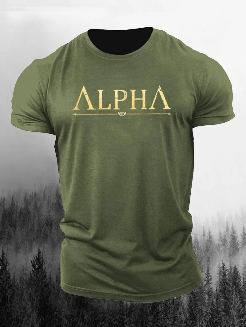 Alpha Printed Outdoor Style Men's T-Shirt in  mildstyles