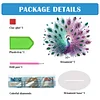 (US Only)Acrylic 2D Flat Peacock DIY Diamond Painting Desktop Ornaments Kit for Decor