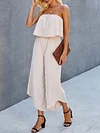Irregular Clipping Bandeau Jumpsuits