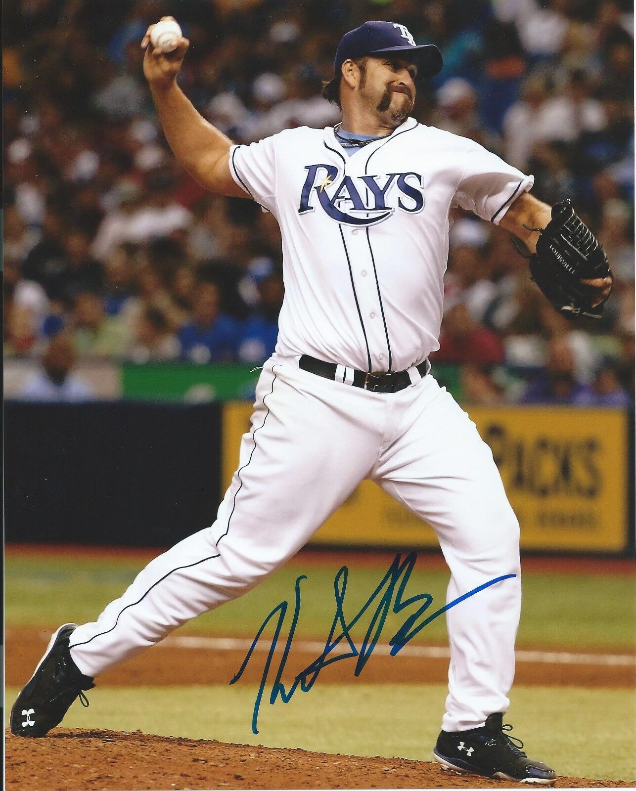 HEATH BELL signed TAMPA BAY RAYS 8x10 Photo Poster painting