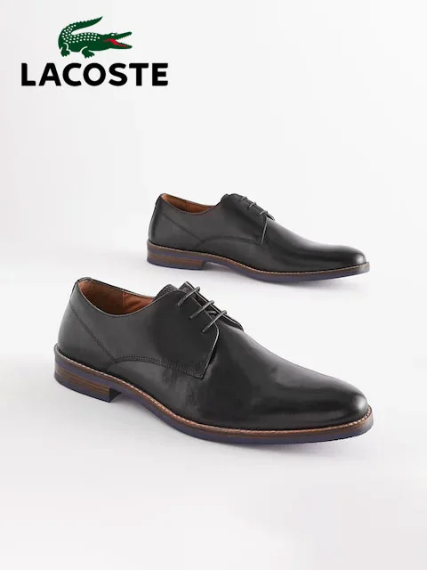 LACOSTE 2025 Wiosna Nowe Męskie Codzienne Skórzane Buty Biznesowe