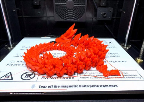 红色3D打印关节活动龙