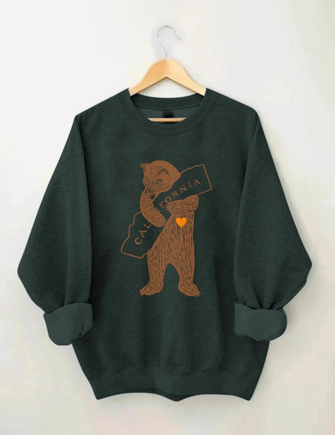 Bear Hugging California Map Sweatshirt