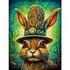 >SALE<Full Embroidery Cotton Thread 11CT Printed Colored Rabbit Cross Stitch 40x55cm