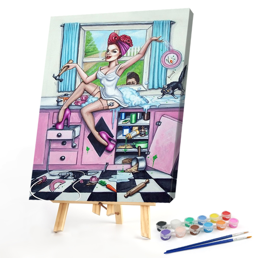 

40*50CM - Paint By Numbers - Fat Lady, 501 Original