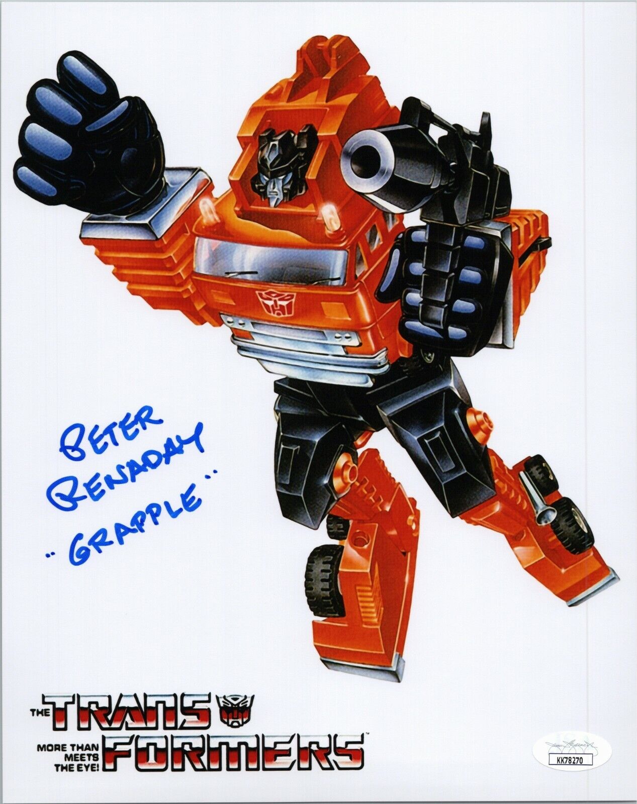 PETER RENADAY Authentic Hand-Signed GRAPPLE - TRANSFORMERS