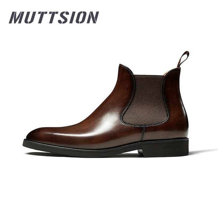 MUTTSION Chelsea Leather Boots Gentleman's Business Dress Leather Boots MUTTSION.COM MUTTSION