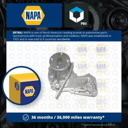 Water Pump fits FORD FIESTA 1.25 1.4 1.6 2003 on Coolant NAPA 1376162 1406479 Parts
