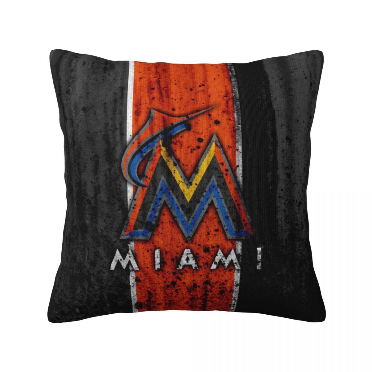 Miami Marlins Stone Texture Short Plush Cushion for Home Decor