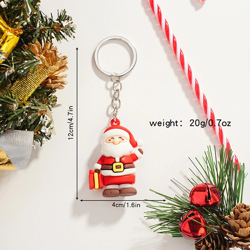 Cartoon Style Snowman Alloy Christmas Women’s Keychain