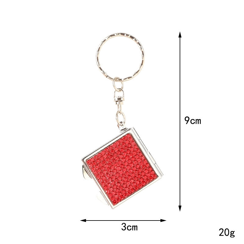Glam Glittery Rhinestone Metal Unisex Keychain