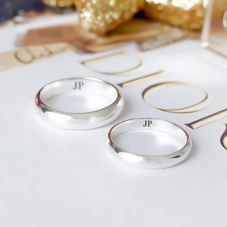 Couple Personalized Name Ring