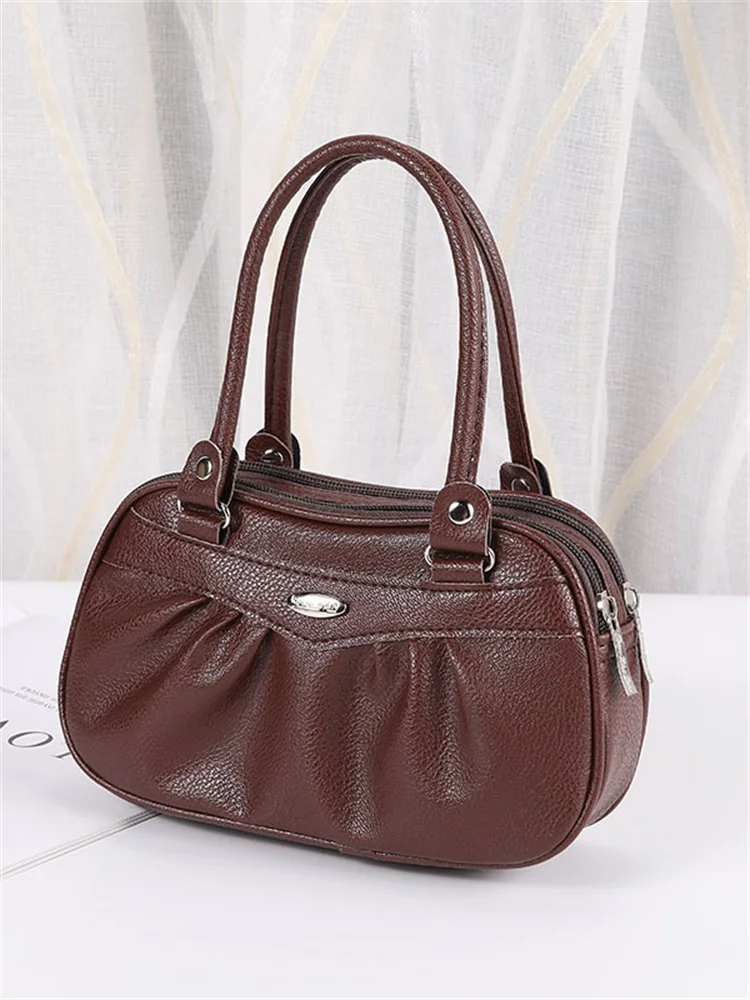 Cute Pleated Utility Portable Handbag