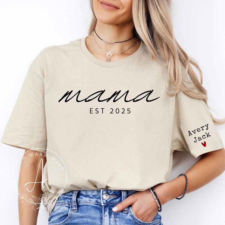 Minimalist Mothers Day Gift,Personalized T Shirt For Mom