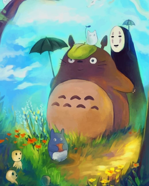 

Totoro And No Face – Paint By Numbers - 40*50CM, 501 Original