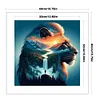 Silhouette - Lion-11CT Stamped Cross Stitch 40*40cm/15.75*15.75in