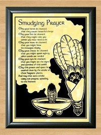 Smudging Prayer Poster Wicca Pagan Witch Witchcraft Goth Book of Shadows Wall A2 Size 16.5x23.4