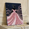DIY Pearl Painting Girl with Frame for Home Wall Decor(30x40cm)