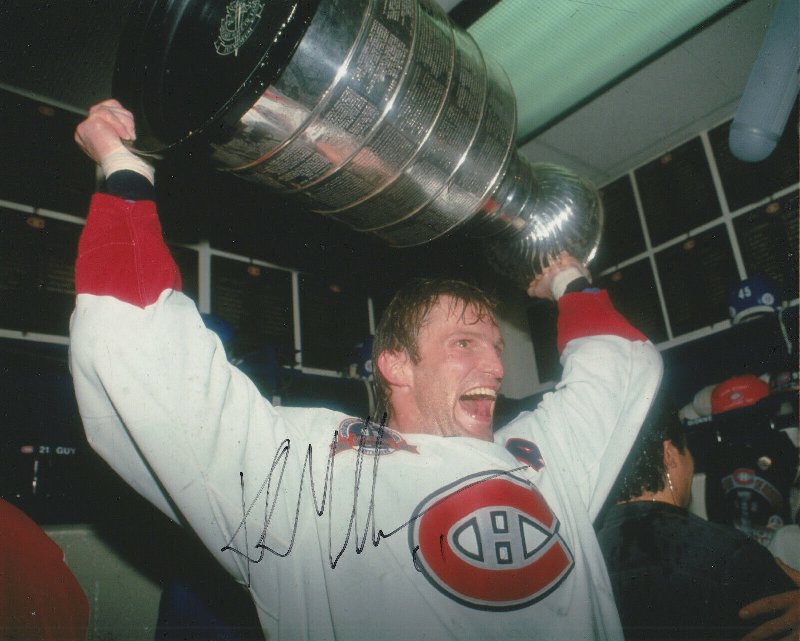 KIRK MULLER SIGNED MONTREAL CANADIENS 1993 STANLEY CUP 8x10 Photo Poster painting #2 Autograph