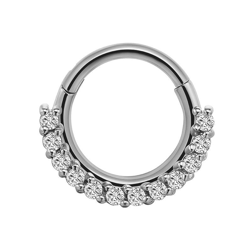 1 Piece Nose Rings & Studs Casual Elegant Vacation Geometric 304 Stainless Steel Inlay Zircon 18K Gold Plated Earrings Nose Ring