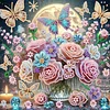 Diamond Painting-DIY Crystal Rhinestone Butterfly Rose