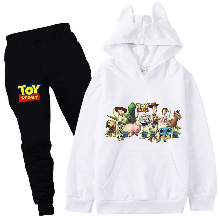 Mayoulove Toy Story Print Girls Boys Cotton Sweatshirt And Sweatpants Sport Suit-Mayoulove