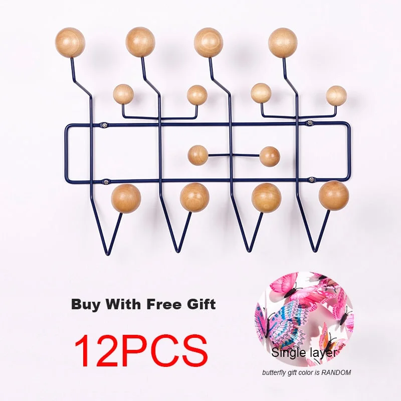 Multicolor Hange Furniture Coat hanger  Ball Rack Milti-purpose Hook For Wall Ornaments For Kid Gift Metal Bag Decor.
