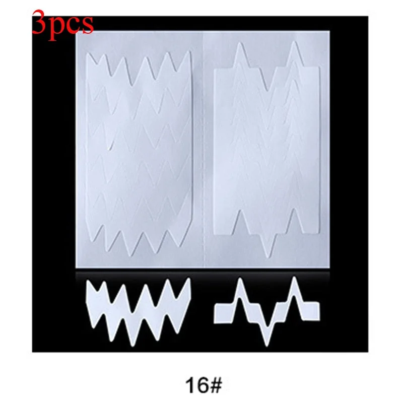 1 Sheet White French Manicure Strip Nail Art Form Fringe Tip Guides Sticker DIY Line Tips Decoration Tool-Nail Inspo