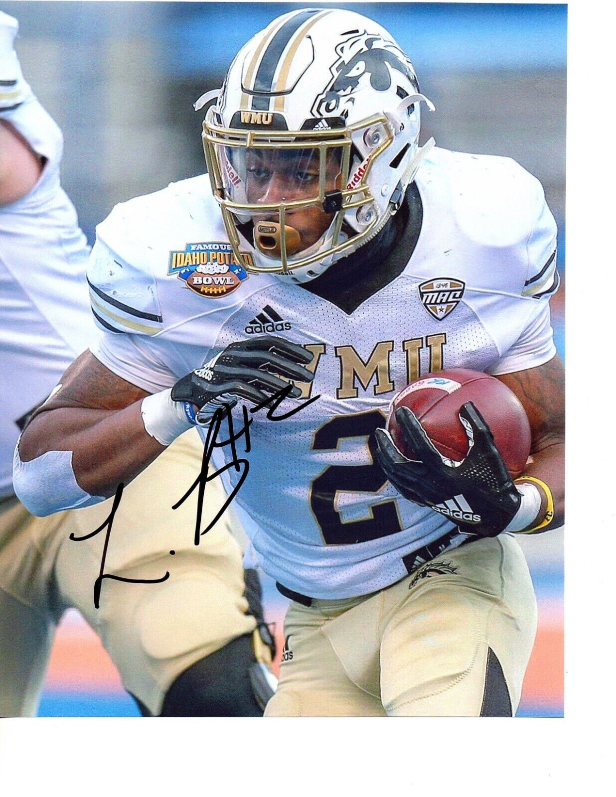 Levante Bellamy Western Michigan WMU signed autographed 8x10 football Photo Poster painting b