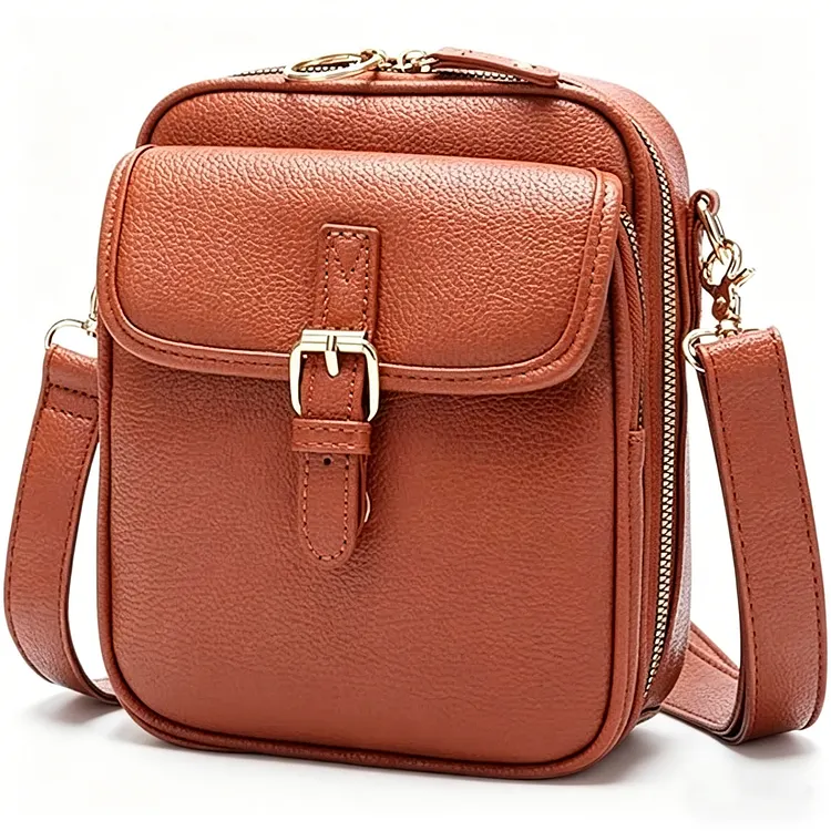Leather Crossbody Bag for Women, Multi-Slot Multifunctional Large Capacity Bags 