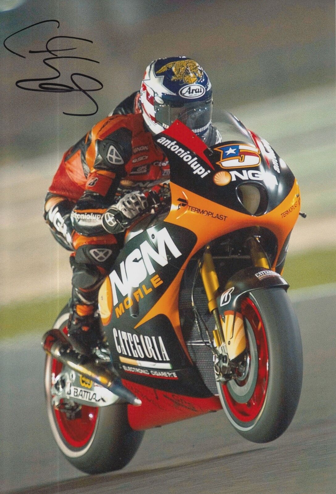 Colin Edwards Hand Signed NGM Mobile Forward Racing 12x8 Photo Poster painting MOTOGP 9.